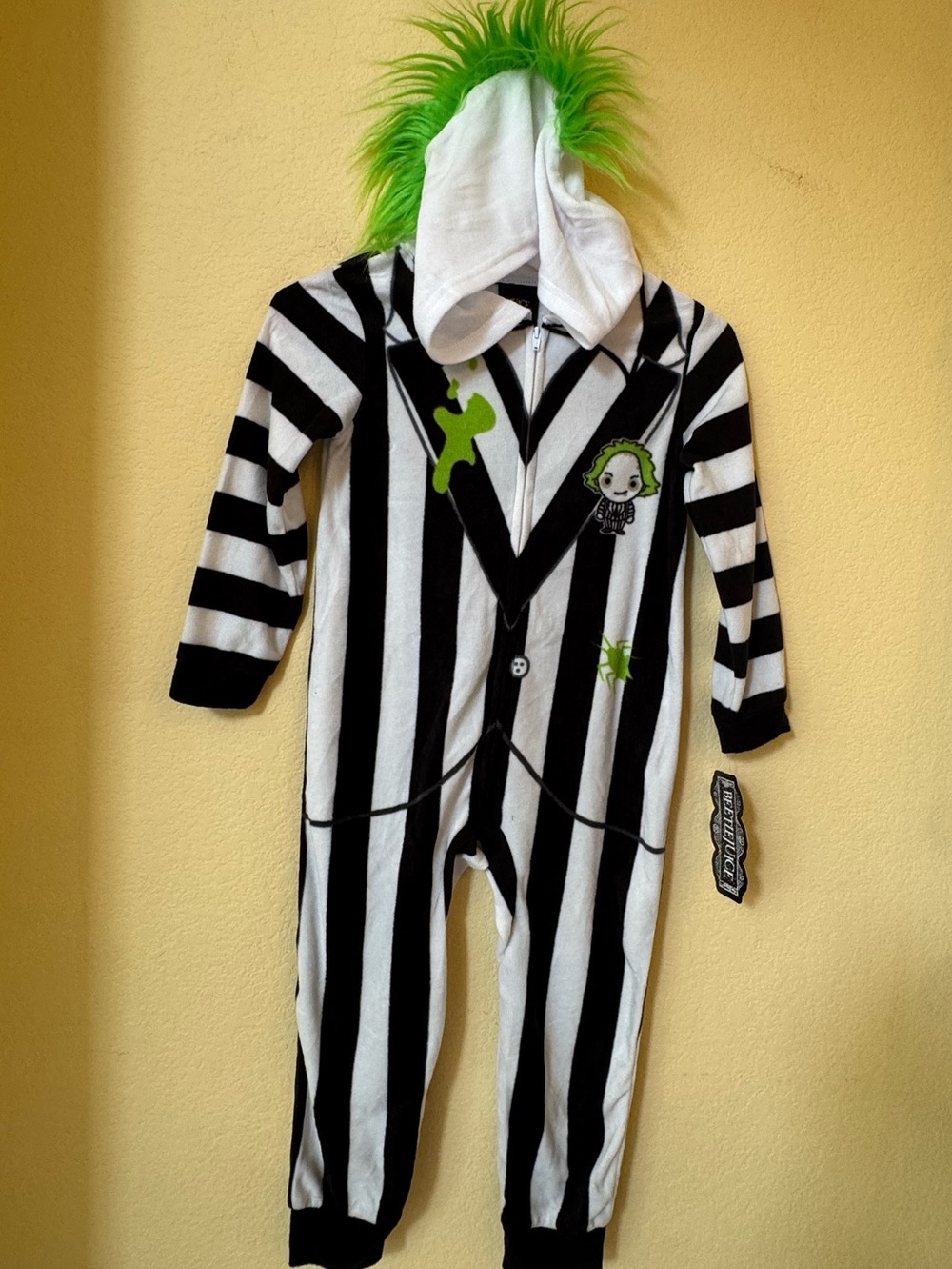 Beetlejuice Halloween Costume Union Suit Pajamas NEW Children's  Size 4/5